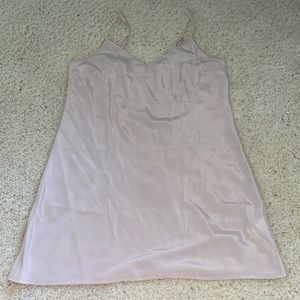 Pink slip dress
